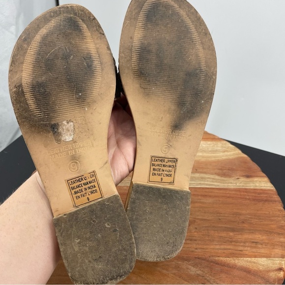 Seychelles Weekender City Slicker Woven Leather Sandals Metallic Pewter Size 9 - Picture 6 of 7